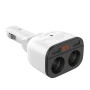Автомобильное зарядное устройство HOCO Z28 Power ocean cigarette lighter in-car charger with digital display 3.1 A, White