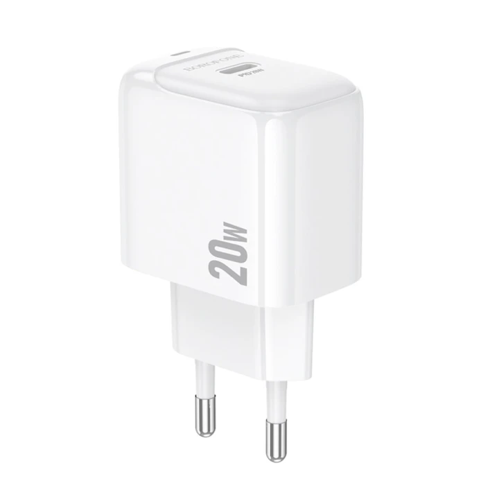 Сетевое зарядное устройство BOROFONE BAS43A PD20W 0.6A Potential single-port, White