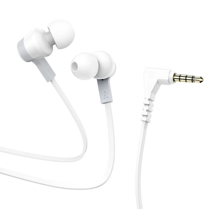 Навушники-гарнітура HOCO M86 Oceanic universal earphones with mic 1,2 м, White