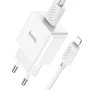 Сетевое зарядное устройство HOCO C106A Leisure single port charger set 10.5W 2.1 A, White