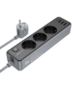 Сетевой Удлинитель BOROFONE BAC8 Power 3-position socket 12W 2m, Black