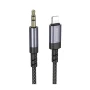 Перехідник BOROFONE BL24 Graceful Digital Audio Conversion Cable AUX to Lightning, Metal Grey
