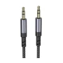Аудиокабель BOROFONE BL24 Graceful audio cable AUX 1m, Metal Grey