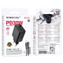 Мережевий зарядний пристрій BOROFONE BA98A PD30W / QC3.0 Cable Type-C to Lightning, Black