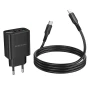 Мережевий зарядний пристрій BOROFONE BA98A PD30W / QC3.0 Cable Type-C to Lightning, Black