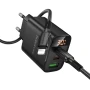 Мережевий зарядний пристрій BOROFONE BA98A PD30W / QC3.0 Cable Type-C to Lightning, Black