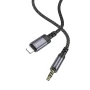 Перехідник BOROFONE BL24 Graceful Digital Audio Conversion Cable AUX to Lightning, Metal Grey
