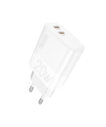 Мережевий зарядний пристрій WUW C193 PD20W / QC3.0, White