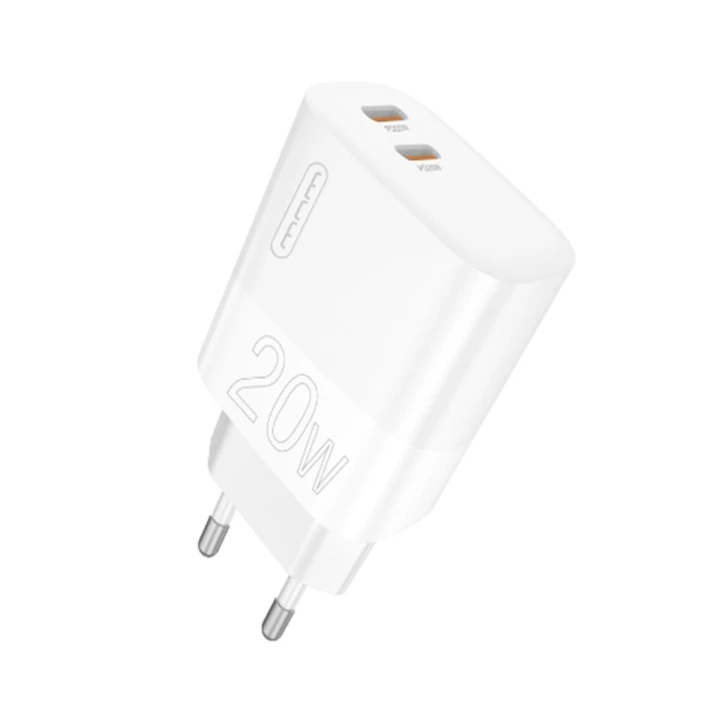 Мережевий зарядний пристрій WUW C193 PD20W / QC3.0, White