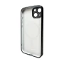 Чехол - накладка AG Glass Sapphire Frame MagSafe для iPhone 15 applegungrey