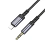 Перехідник BOROFONE BL24 Graceful Digital Audio Conversion Cable AUX to Lightning, Metal Grey