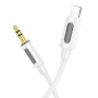 Аудіокабель BOROFONE BL20 True sound silicone digital audio conversion cable Lightning 1m, White