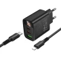 Мережевий зарядний пристрій BOROFONE BA98A PD30W / QC3.0 Cable Type-C to Lightning, Black