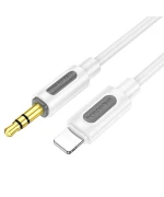 Аудиокабель BOROFONE BL20 True sound silicone digital audio conversion cable Lightning 1m, White