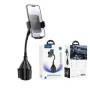 Автотримач для телефона HOCO H63 Utmost push-type car mount (cup holder), Black