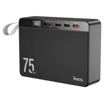 Зовнішній акумулятор Power Bank HOCO J94 Overlord 22.5W 75000mAh, Black