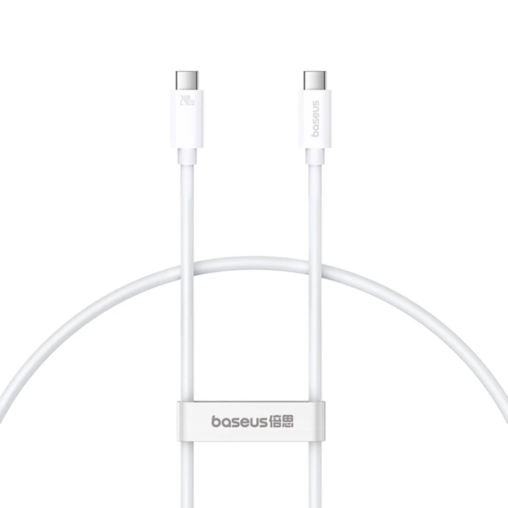Data - Кабель Baseus Superior Series USB-C to Type-C 240W 1.8 м, Moon-White
