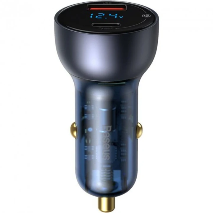 Автомобільний зарядний пристрій Baseus Particular Digital Display QC+PPS Car Charger 65W Dark - Gray