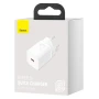 Мережевий зарядний пристрій Baseus Super Si PD25W / QC3.0 3А, White