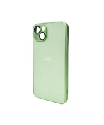 Чохол - накладка AG Glass Matt Frame Color Logo для iPhone 14