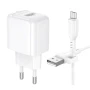 Сетевое зарядное устройство BOROFONE BAS42A Potential USB QC3.0 18W cable Micro-USB (EU) 1m, White