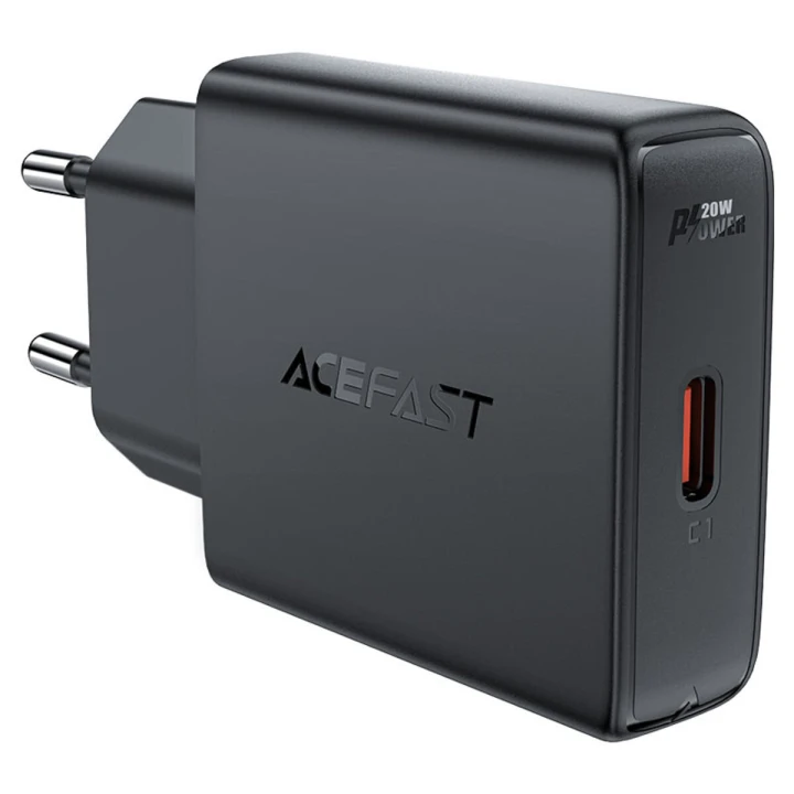 Сетевое зарядное устройство ACEFAST A65 PD20W / QC3.0 1.67A GaN, Black