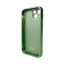 Чохол - накладка AG Glass Matt Frame Color Logo для iPhone 14 applenavyblue