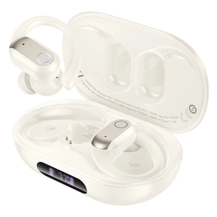 Бездротові навушники Bluetooth BOROFONE FQ6 400 mAh, Milky White