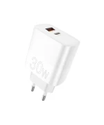 Мережевий зарядний пристрій WUW C208 PD30W / QC3.0 18W, White