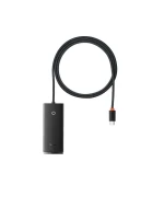 USB - хаб Baseus Lite Series 4-Port Type-C to USB 3.0 1m, Black ( WKQX030401 )