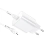 Мережевий зарядний пристрій HOCO N22 PD25W / QC3.0 Cable Type-C to Lightning, White