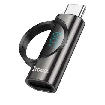 Адаптер HOCO UA32A Type-C male to Lightning female display adapter, Black