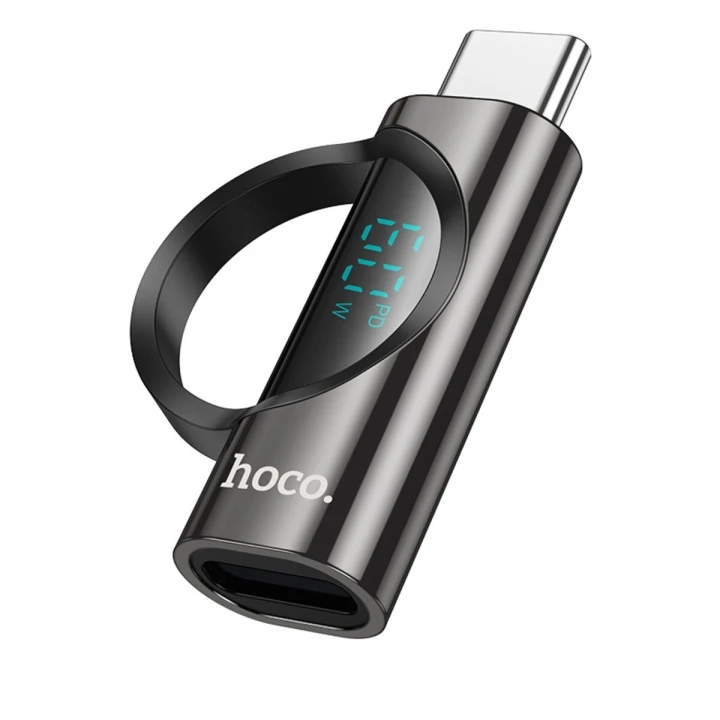 Адаптер HOCO UA32A Type-C male to Lightning female display adapter, Black