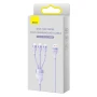 Data Кабель Baseus Flash Series Ⅱ USB to Micro USB Lightning Type-C 100W 1.2m, Purple