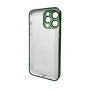 Чехол - накладка AG Glass Sapphire Frame MagSafe для iPhone12 Pro Max applemaxgold