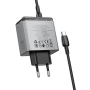 Сетевое зарядное устройство BOROFONE BN22 Lena PD65W / QC4.0 cable Type-C to Type-C. Metal Gray
