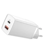 Мережевий зарядний пристрій Baseus GaN2 Lite Quick Charger 3,0 65W 3.1A, White