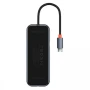 USB - хаб Baseus AcmeJoy 5-Port Type-C HUB Adapter Type-C to USB / Type-C / RJ45, Gray ( WKJZ010113 )