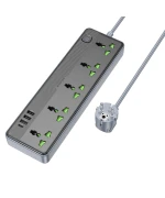 Мережевий подовжувач BOROFONE BAC4A Lord 5 position socket, Black