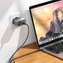 Сетевое зарядное устройство BOROFONE BN22 Lena PD65W / QC4.0 cable Type-C to Type-C. Metal Gray