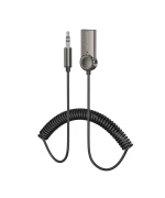 Bluetooth аудио ресивер BOROFONE BC56 Peaceful car AUX BT receiver with cable, Metal Gray
