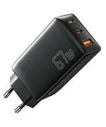 Мережевий зарядний пристрій ESSAGER ECTAC-DYB01-Z PD67W / QC3.0 GaN, Black
