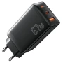 Мережевий зарядний пристрій ESSAGER ECTAC-DYB01-Z PD67W / QC3.0 GaN, Black