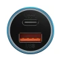 Автомобільний зарядний пристрій Baseus Golden Contactor Max Dual Fast Charger USB / Type-C 60W, Blue ( CGJM000103 )