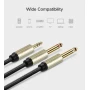 Аудіо кабель UGREEN AV126 UGR-10615 3.5mm TRS to Dual 6.35mm TS 2m, Gray