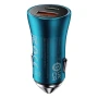 Автомобільний зарядний пристрій Baseus Golden Contactor Max Dual Fast Charger USB / Type-C 60W, Blue ( CGJM000103 )