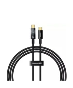 Data Кабель Baseus Explorer with Auto Shutdown Tupe-C to Tupe-C 100W 1m, Cluster Black