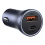 Автомобильное зарядное устройство Baseus Golden Contactor Pro Dual Quick Charger U/C 40W, Dark Gray