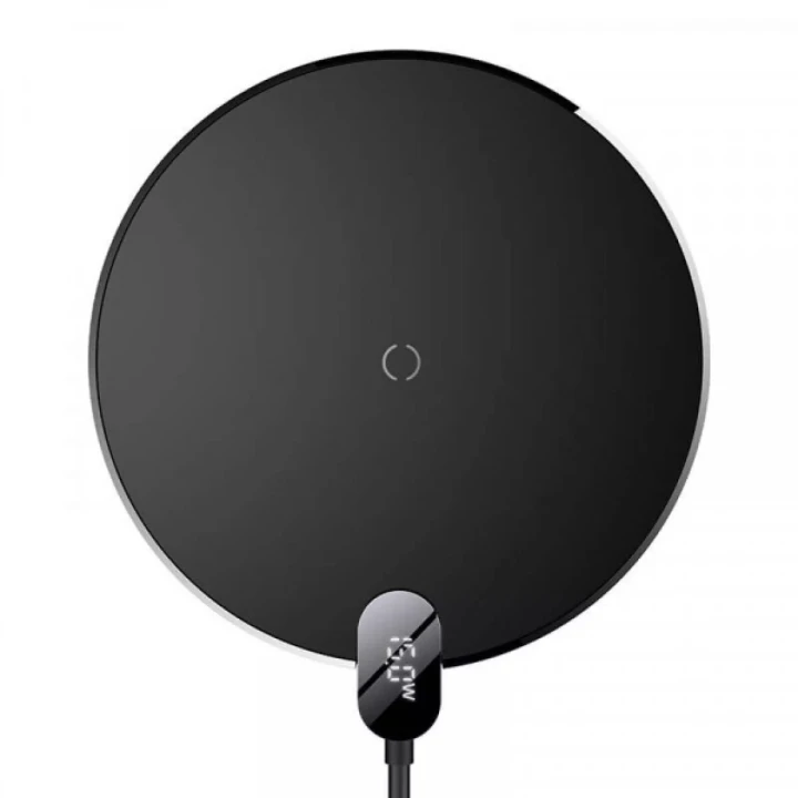 Бездротовий зарядний пристрій Baseus Digital LED Display Gen 2 Wireless Charger 15W, Black