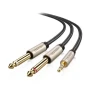 Аудіо кабель UGREEN AV126 UGR-10615 3.5mm TRS to Dual 6.35mm TS 2m, Gray